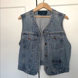 Vintage Bluenotes denim vest size small
